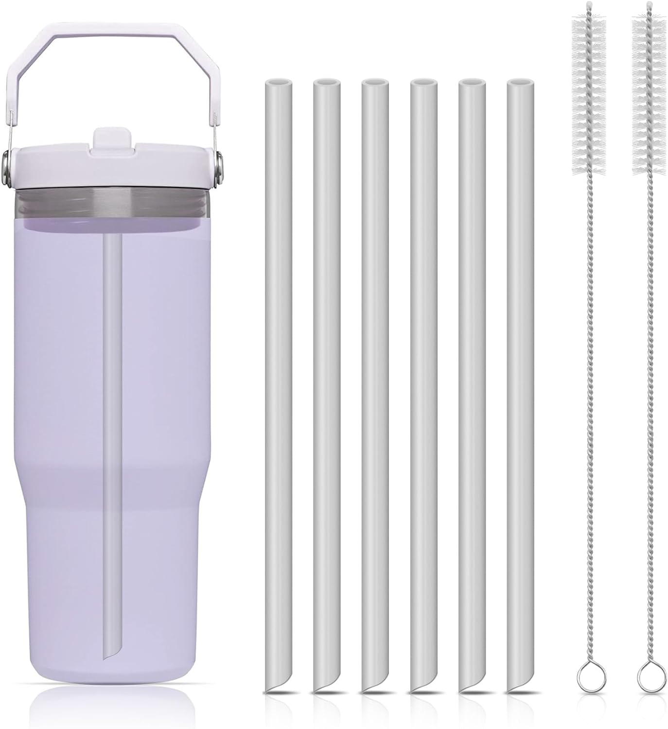 Reusable Straw - 6 sztuk słomek wielokrotnego użytku Plastikowe
