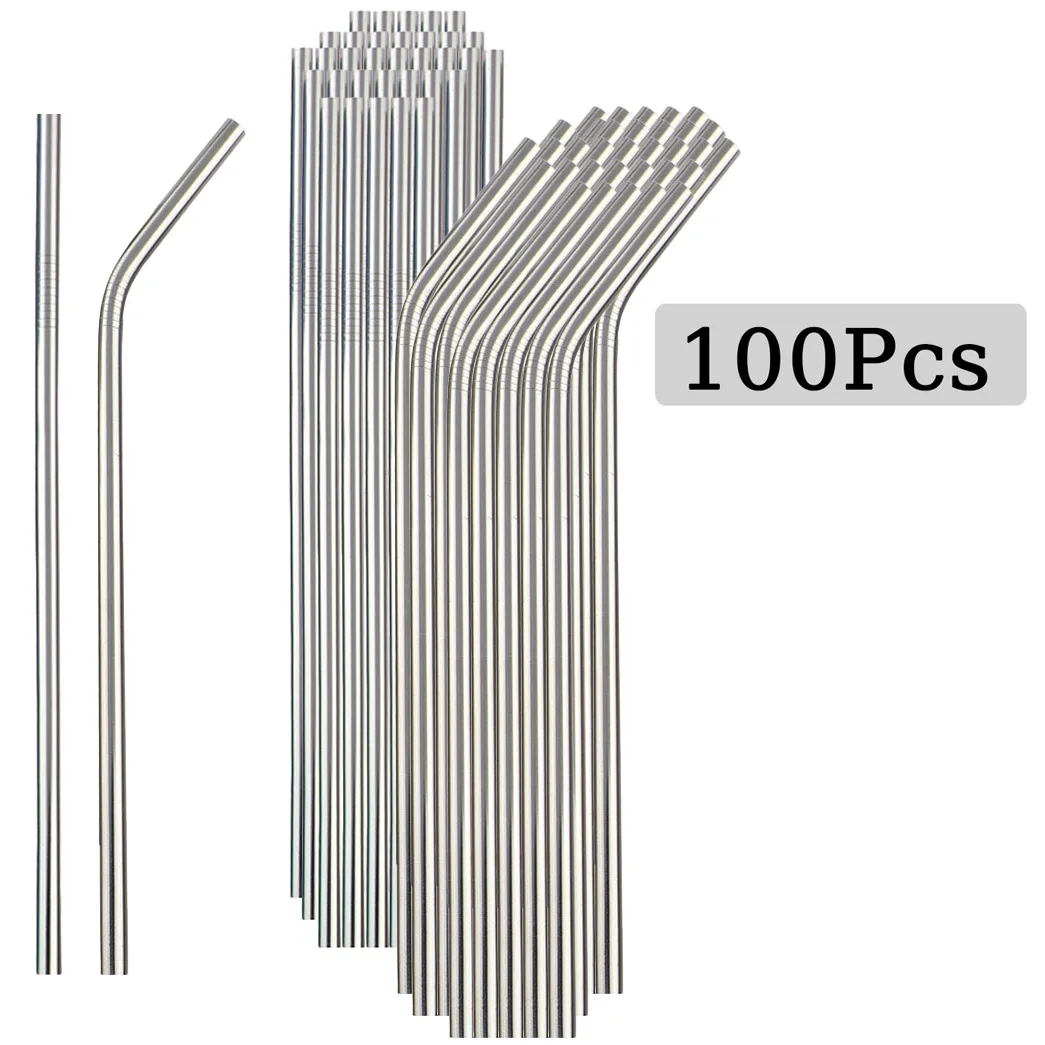 Reusable Straw - 100 szt. słomka ze stali nierdzewnej