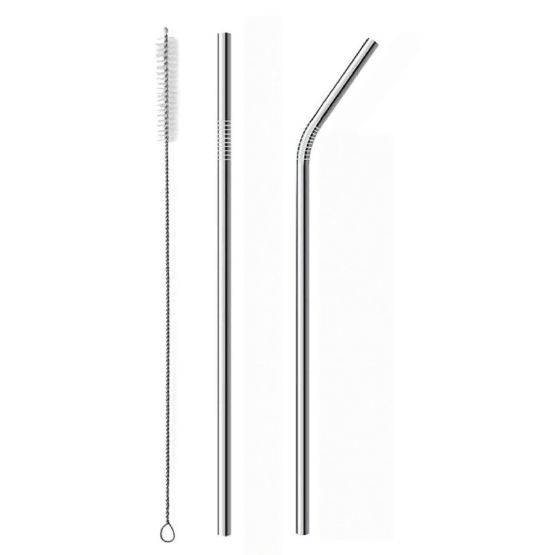 Reusable Straw - 3 sztuki wielorazowych słomek ze stali