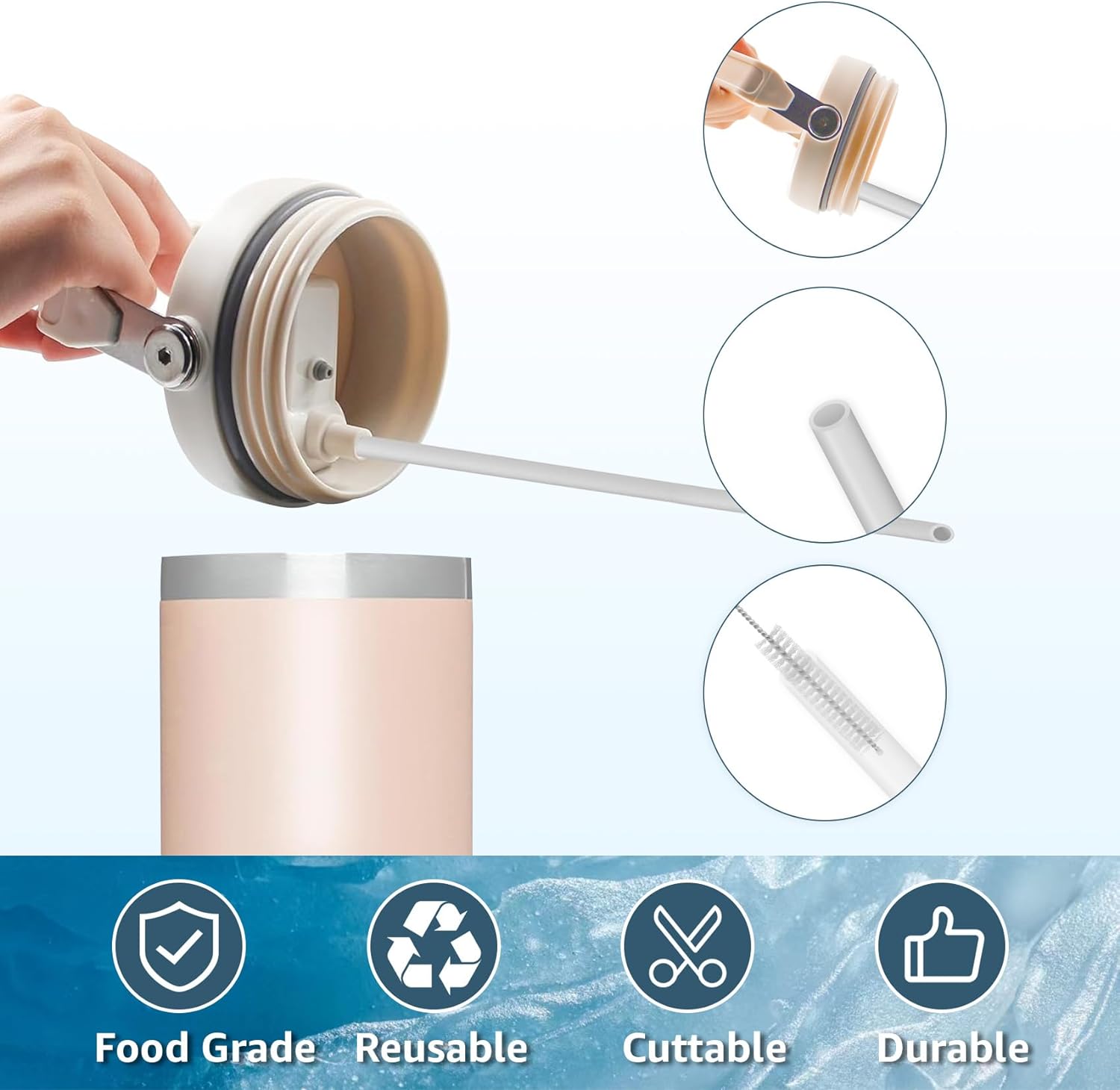 6 sztuk słomek wielokrotnego u – Reusable Straw recenzja i cena