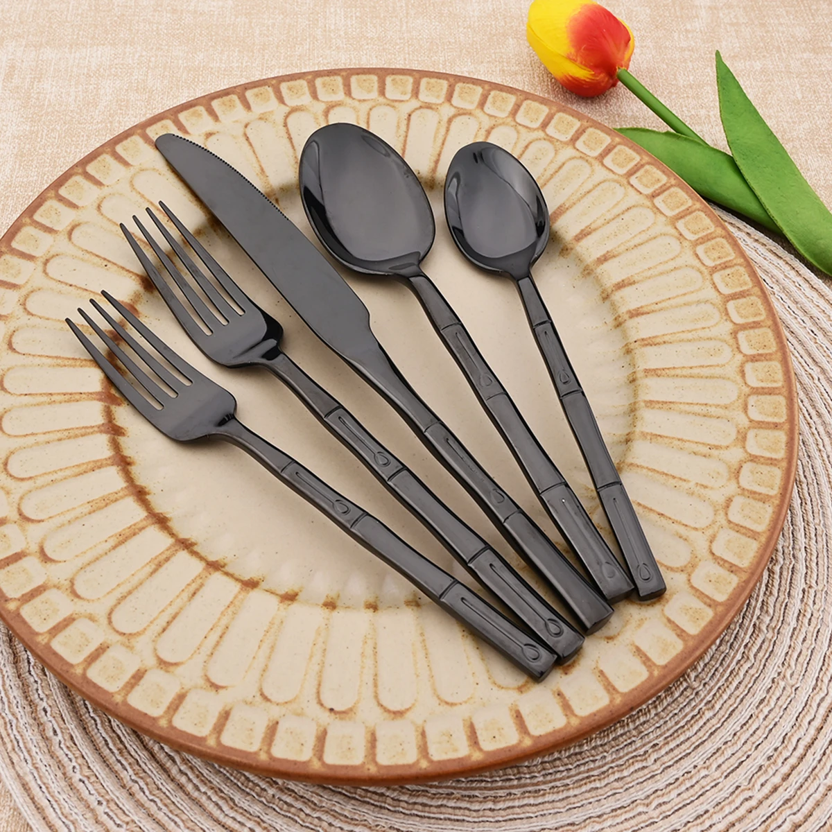 5-częściowy zestaw sztućców: n – Bamboo Cutlery recenzja i cena