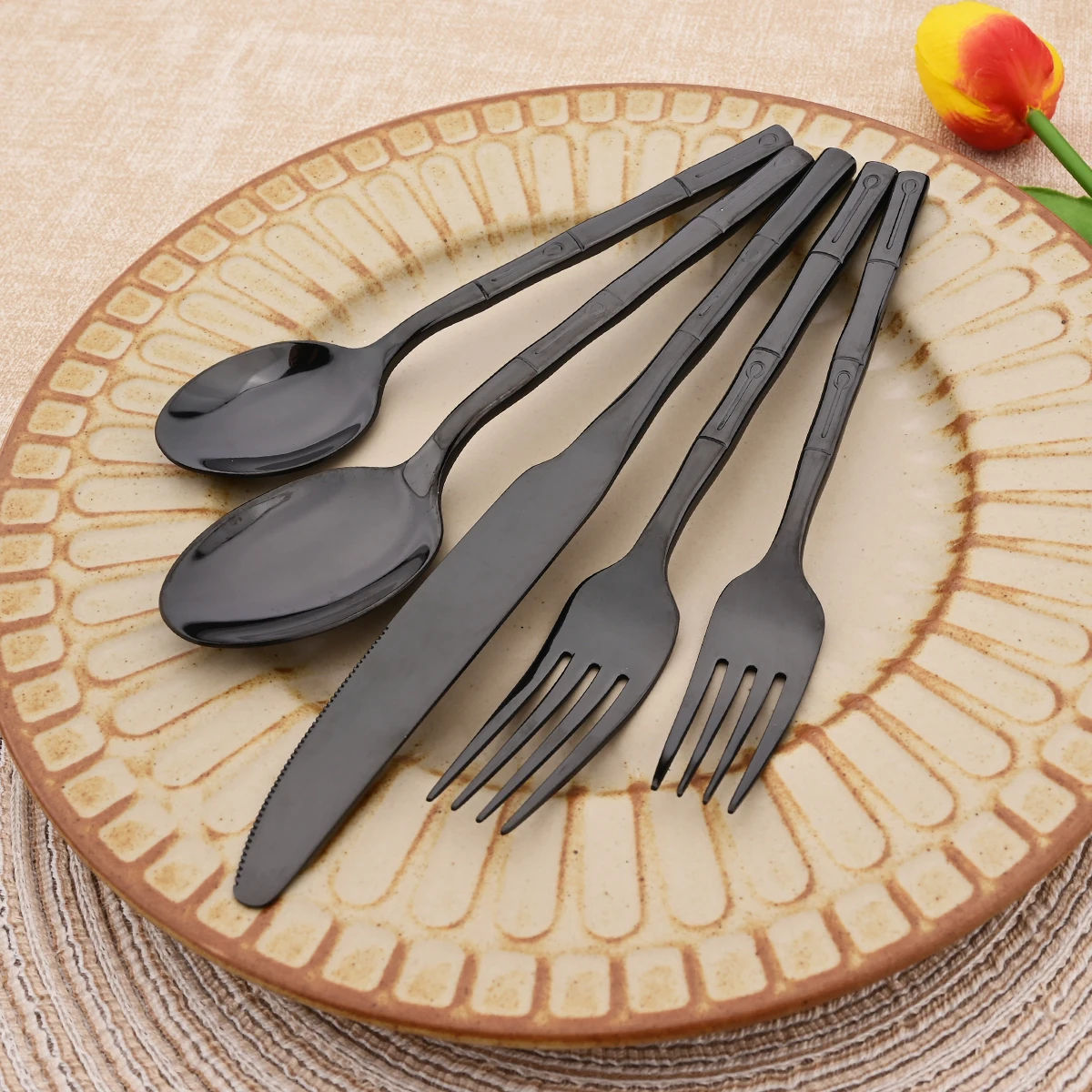 5-częściowy zestaw sztućców: n – Bamboo Cutlery recenzja i cena