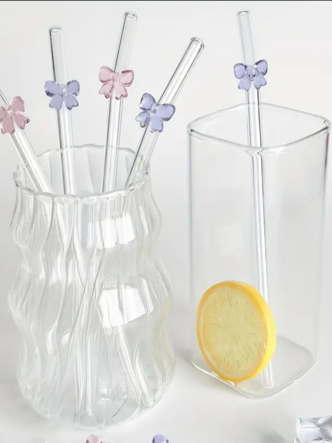 2/6 SZT. Eleganckie szklane sł – Reusable Straw recenzja i cena