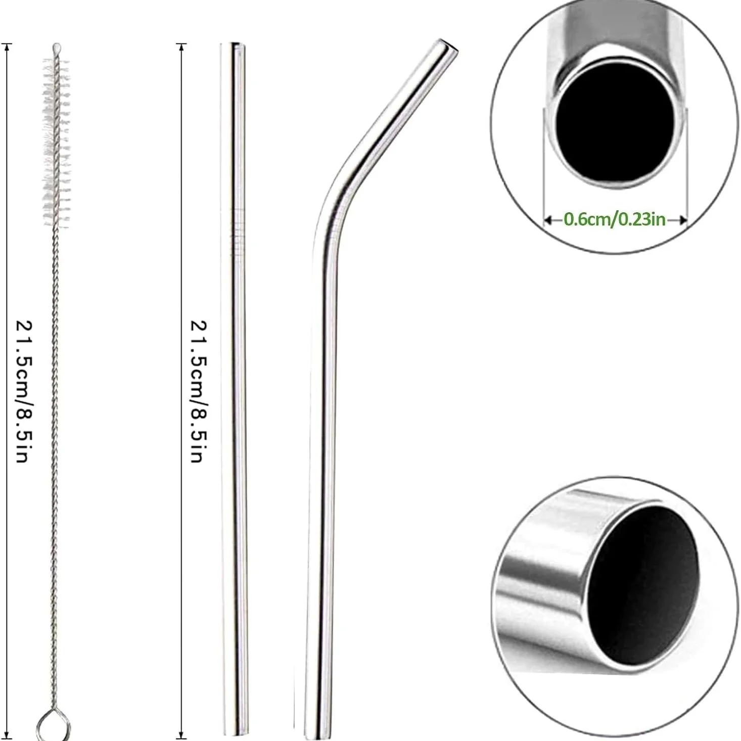 100 szt. słomka ze stali nierd – Reusable Straw recenzja i cena